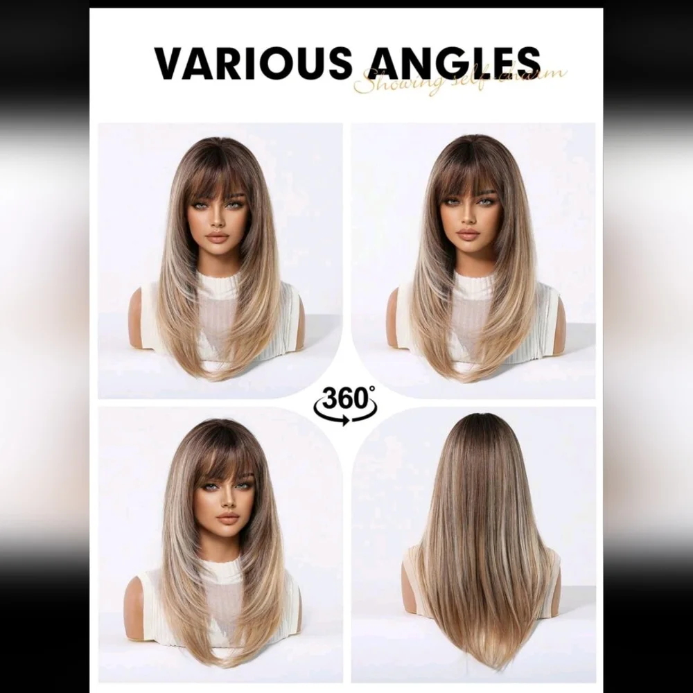 SALE  ** BRAND NEW ** Stylish Ombre Brown and Blonde Wig